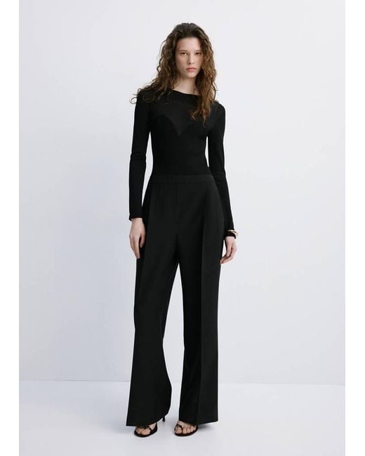 Mango Black Jumpsuit-Style Coordinated Outfit