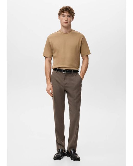 Mango Natural Medium Weight Regular Fit T-Shirt for men