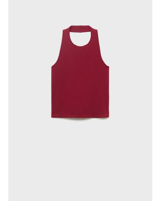 Mango Multicolor Knitted Top With Hoop Detail