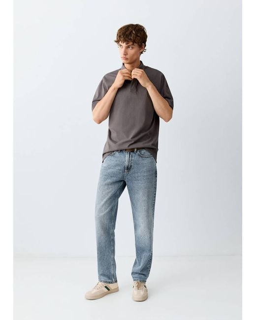 MANGO TEEN Blue Regular-Fit Jeans for men