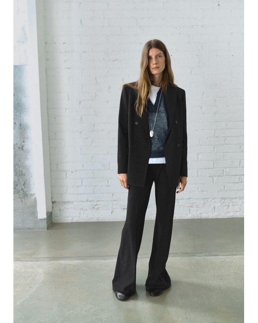 Mango Gray Pinstripe Suit Jacket