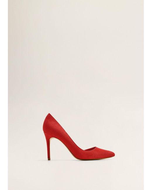 Mango Red Asymmetric Stiletto Shoes