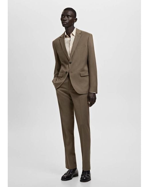 Mango Natural Super Slim-Fit Suit Jacket for men