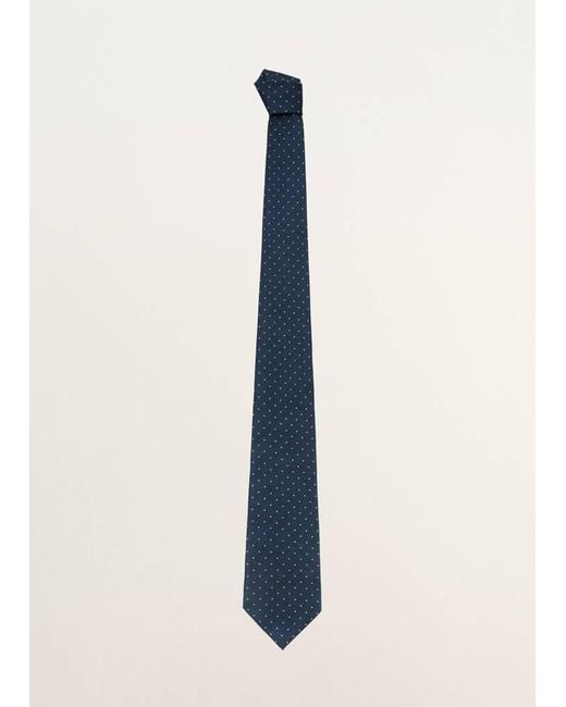 Mango Blue 100% Silk Patterned Tie for men