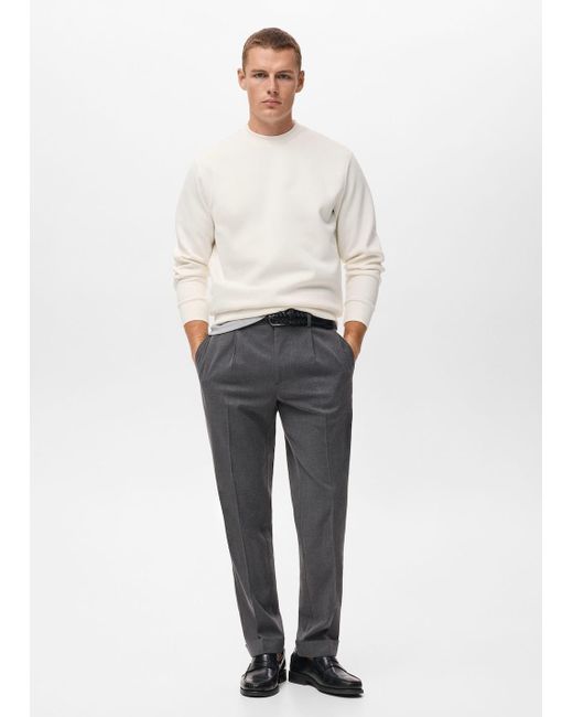 Mango Regular-Fit-Sweatshirt Aus Baumwolle in White für Herren