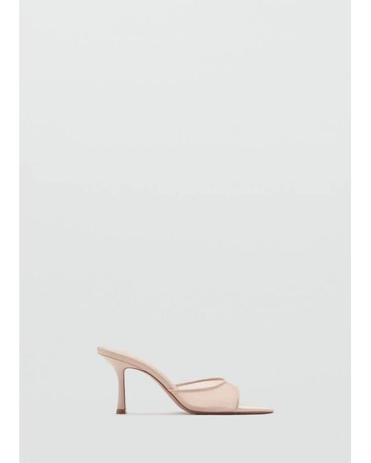 Mango Pink Pointed Heel Sandals