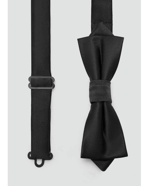 Mango Black Classic Diamond Bow Tie for men
