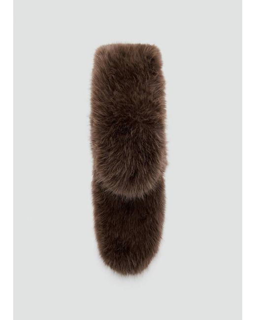 Mango Brown Faux Fur Effect Scarf