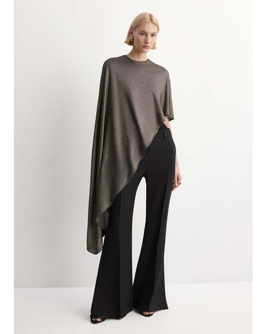 Mango White Asymmetric Lúrex Cape