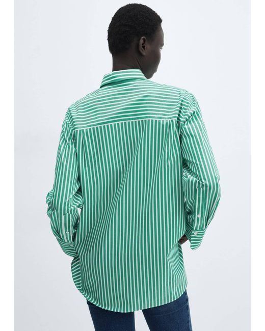 Mango Green Pocket Oversize Shirt