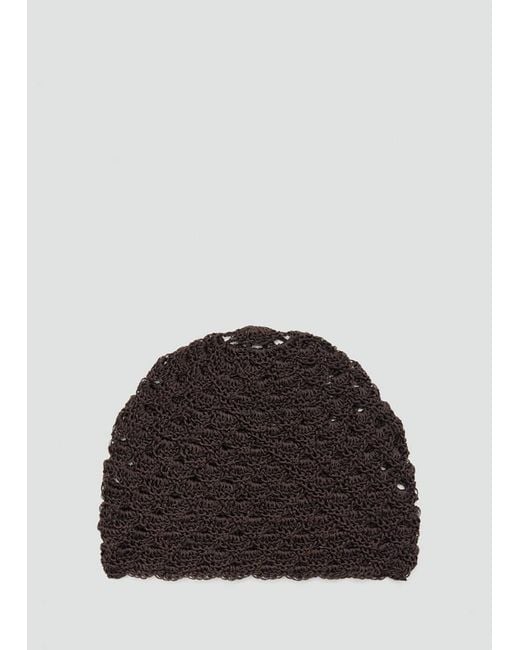 Mango Black Crochet Hat