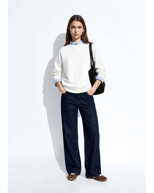 MANGO TEEN Blue Cotton Sweatshirt