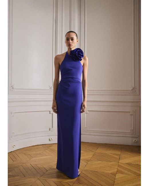 strapless open back dress KAAREM - Mango Pine Overlap Side Slit Maxi Dress main image 1