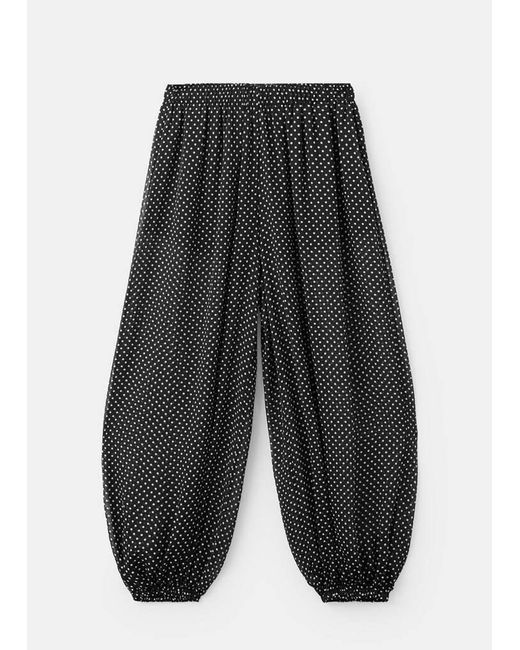 Mango Black Polka Dot Baggy Trousers