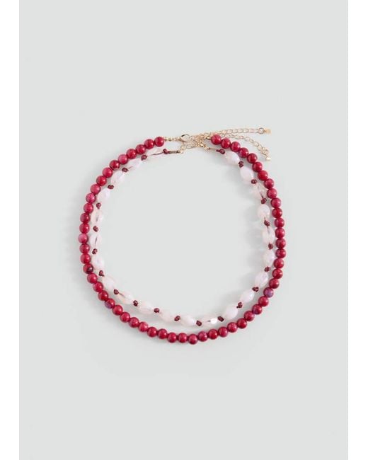 MANGO TEEN Pink Combined Necklace Pack