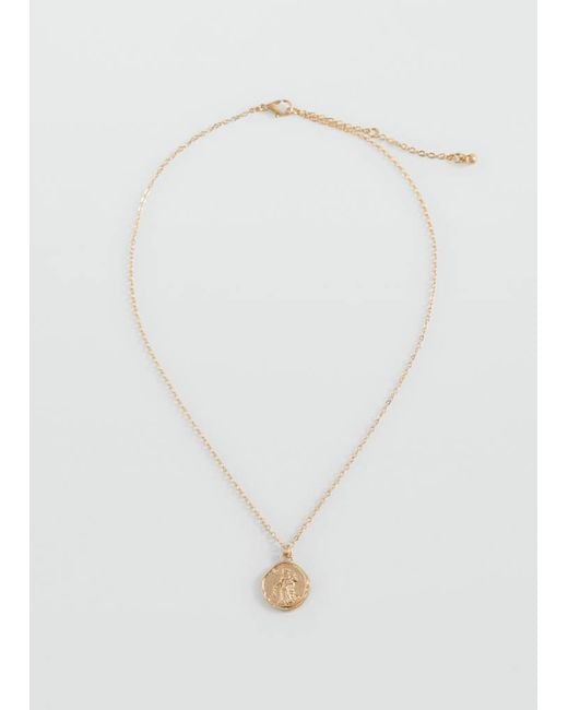 MANGO TEEN White Virgo Pendant Necklace