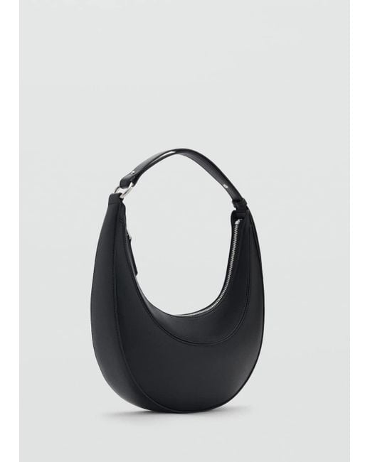 Mango Black Oval Shoulder Bag