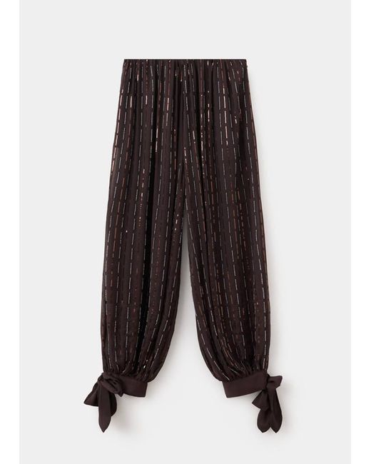 Mango White Sequinned Harem Pants