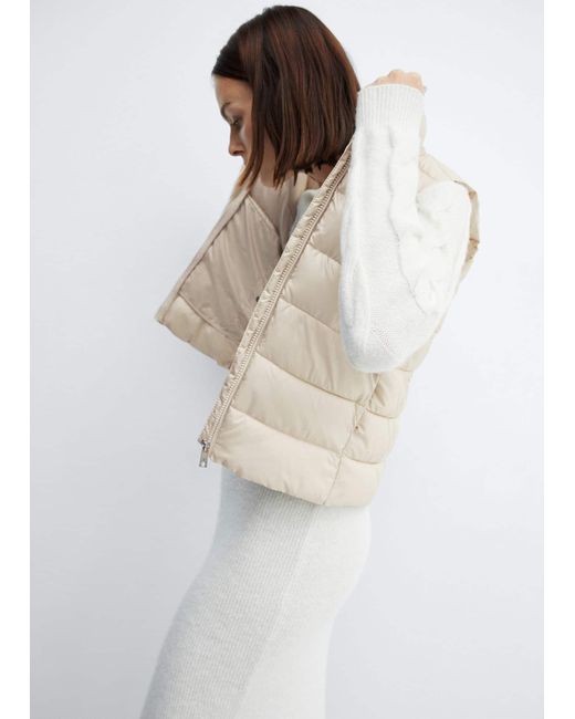 Mango White Ultra-light Quilted Gilet