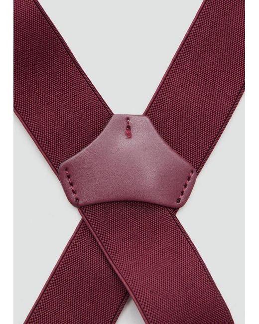 Mango Purple Adjustable Elastic Straps With Leather Details for men