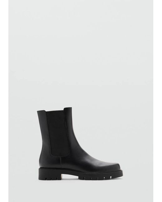 MANGO TEEN Black Track Sole Chelsea Boots