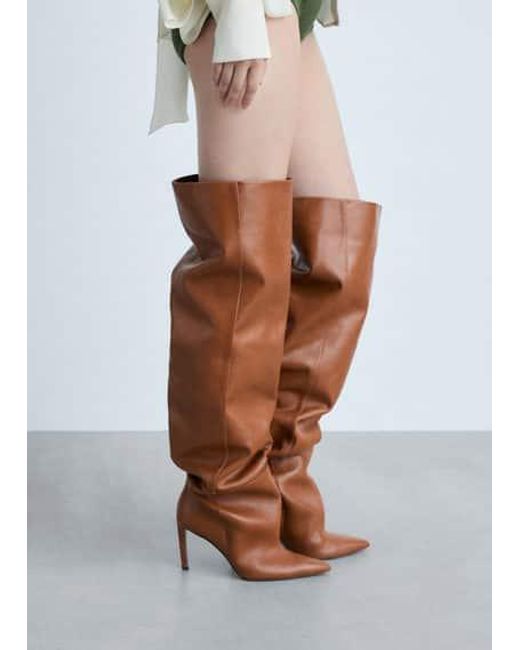 Snakeskin thigh high boots mango deals