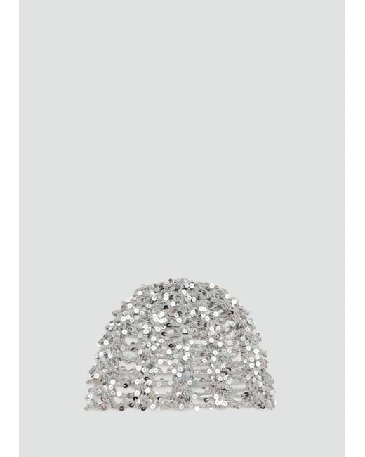 MANGO TEEN White Crochet Sequin Headpiece