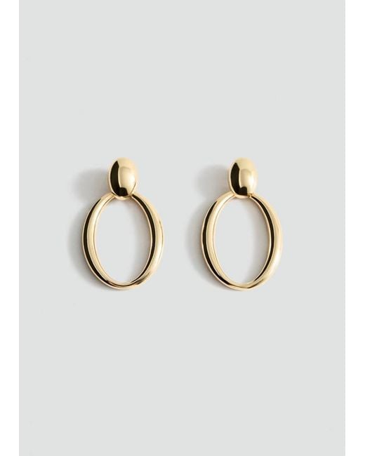 Mango Blue Hoop Earrings