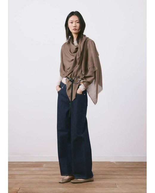 Mango White Straight Low-Waist Jeans