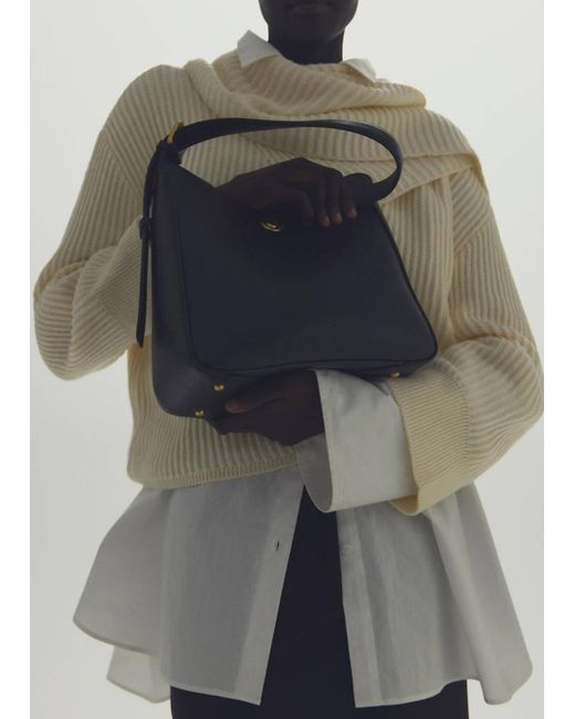 Mango Black Medium Bucket Bag With Metal Detail