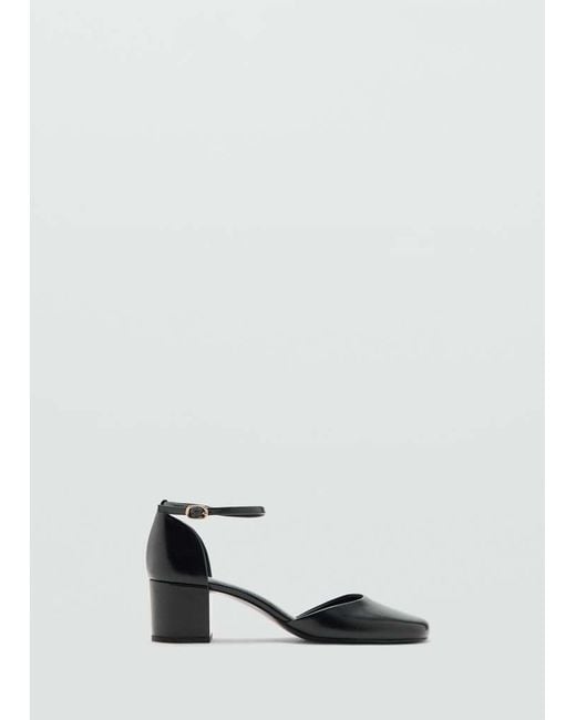 Mango White Patent Heeled Shoes