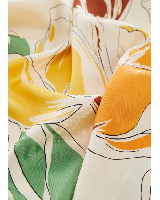 Mango Multicolor Floral Printed Scarf