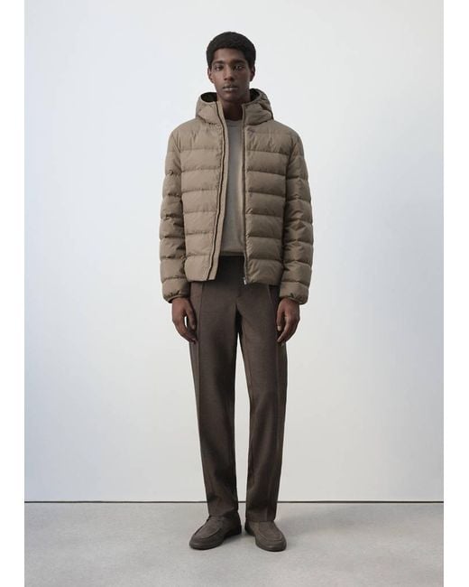Mango Multicolor Quilted Water Repellent Jacket for men