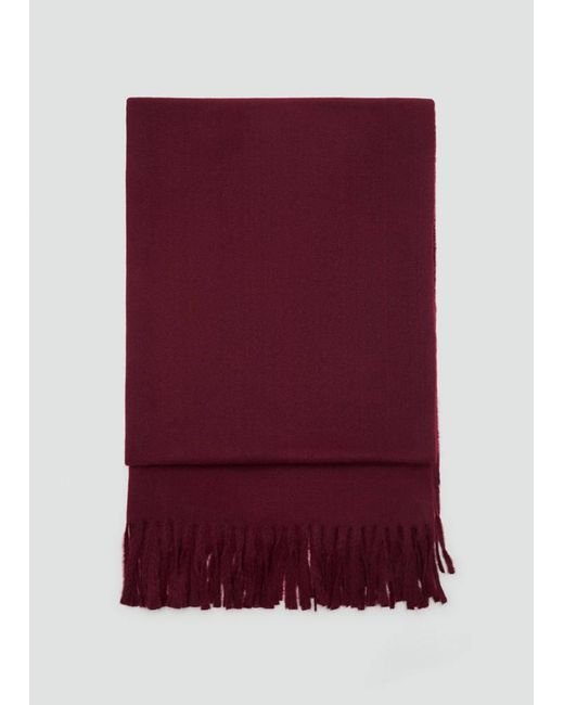 Mango Purple Fringed Edge Scarf