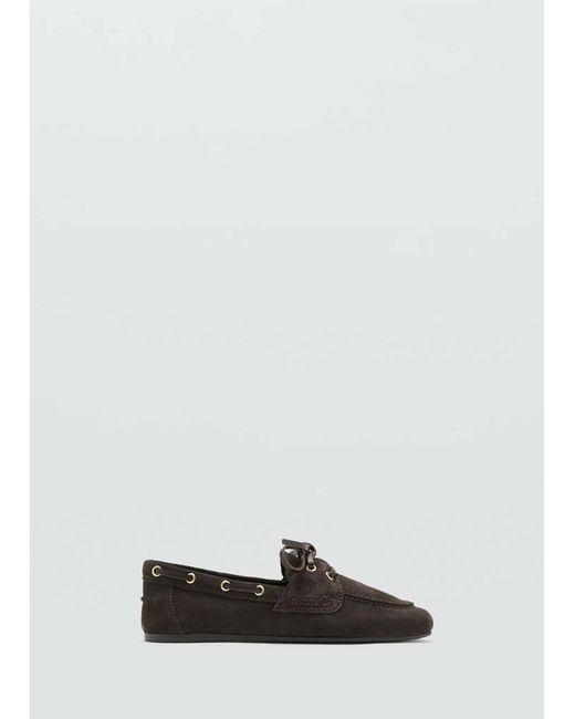 Mango White Deck Shoes With Laces