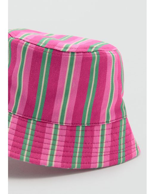 Mango Pink Bucket Print Hat