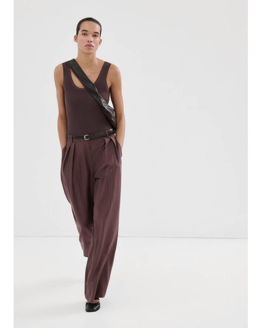 Mango Multicolor Pinstripe Jumpsuit Combination