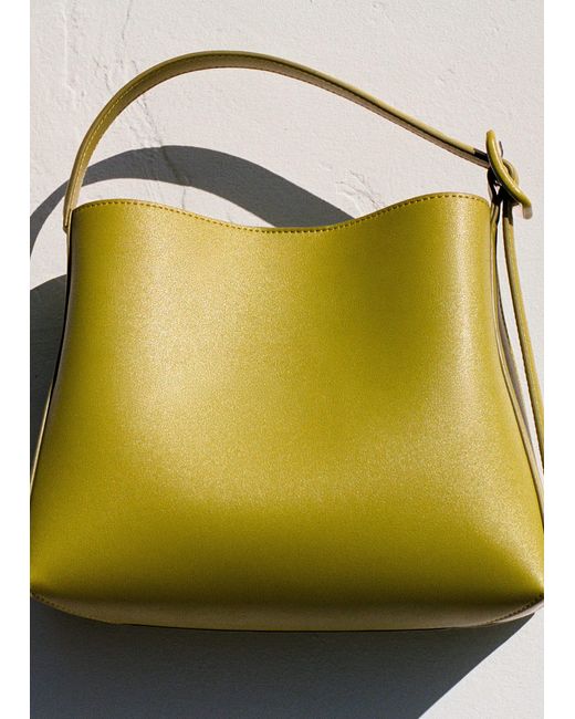 Mango Green Shopper Bag With Buckle