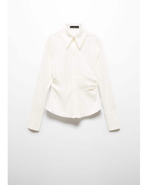 Mango White Slim-fit Velvet Jacket Off