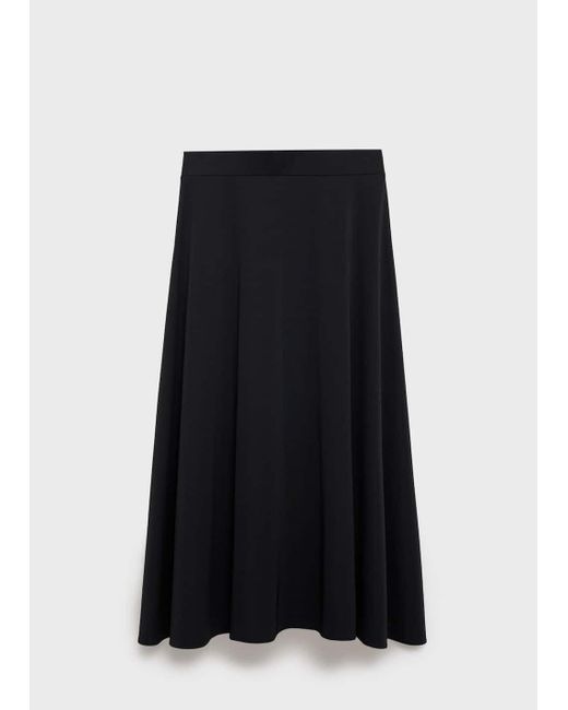 Mango White Flared Knitted Skirt