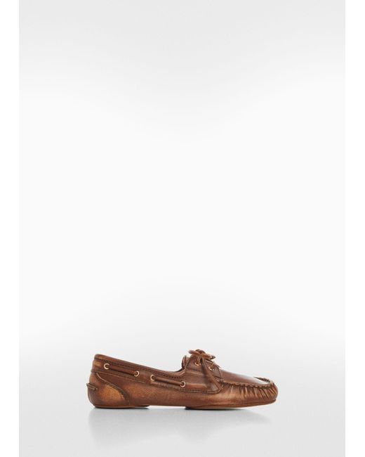 Mango Brown Boat Shoes
