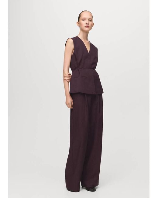 Mango Red Palazzo Trousers