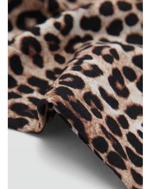 Mango Black Leopard Print Tights