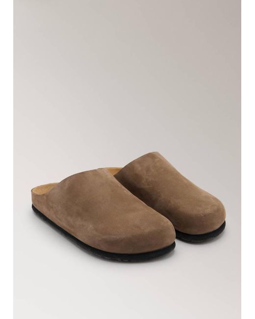 Mango Brown Minimalist Leather Clogs