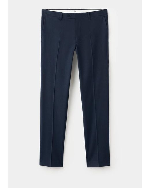 Mango Blue Milan Slim-Fit Suit Trousers for men