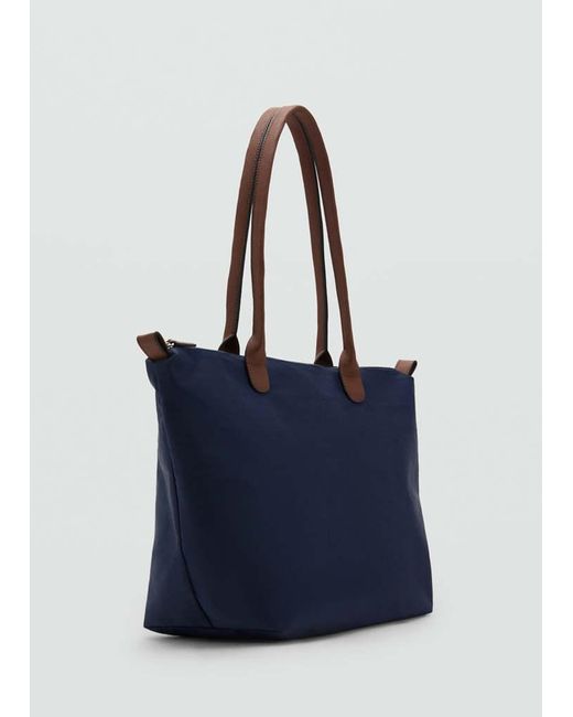 MANGO TEEN Blue Shopper Bag