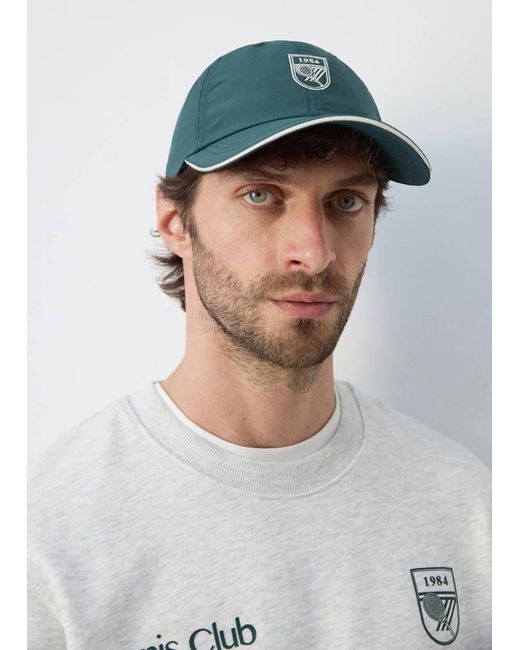 Mango Gray Embroidered Cap for men