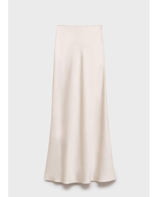 Mango Natural Satin Maxi-Skirt