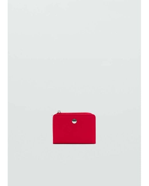 Mango White Small Nylon Wallet