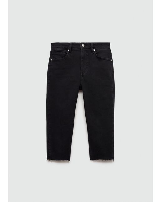 Mango Capri Slim-fit Jeans Black